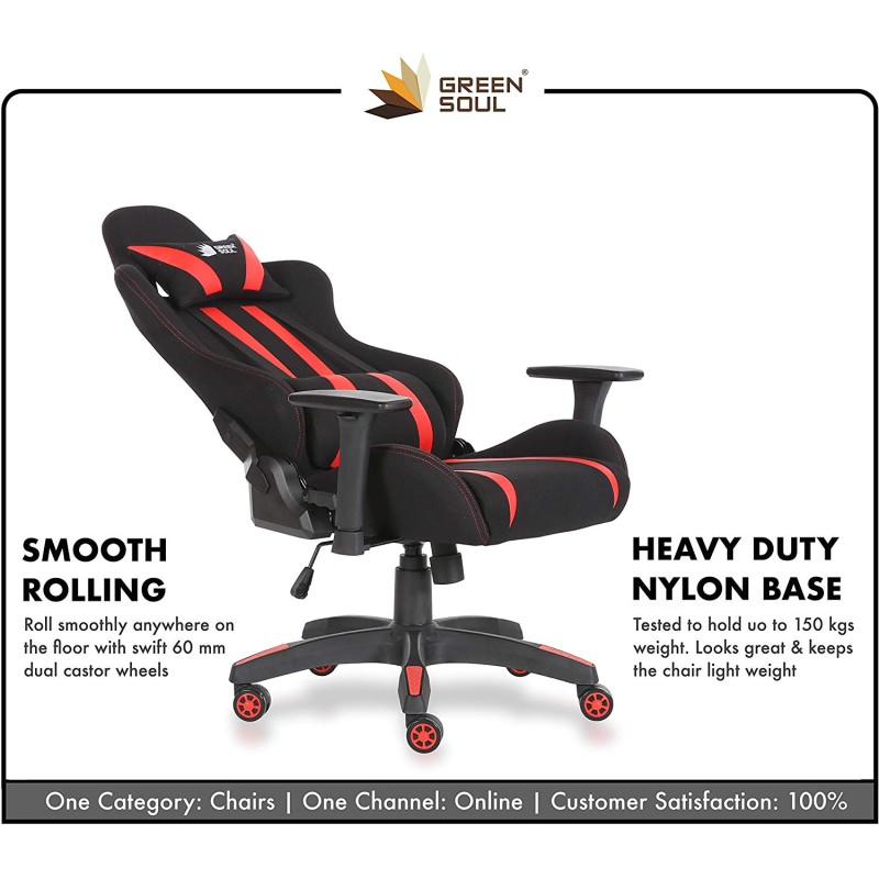 Green Soul GS-600 Beast Series Gaming Chair (Black & Red) 